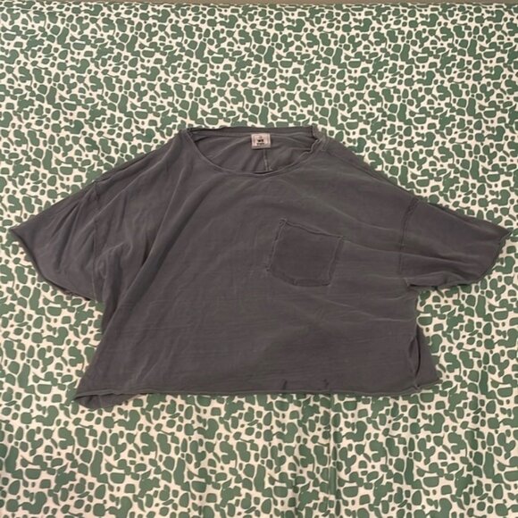 Free People We the Free Oversized Crop Top - Picture 1 of 4